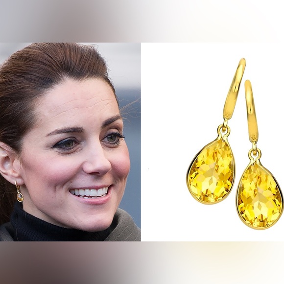 Citrine drop earrings - Picture 2 of 5